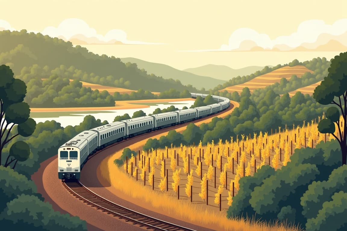 Illustration of Adelaide Hills Luxury Stay 2027 (Great Southern, Brisbane to Adelaide)