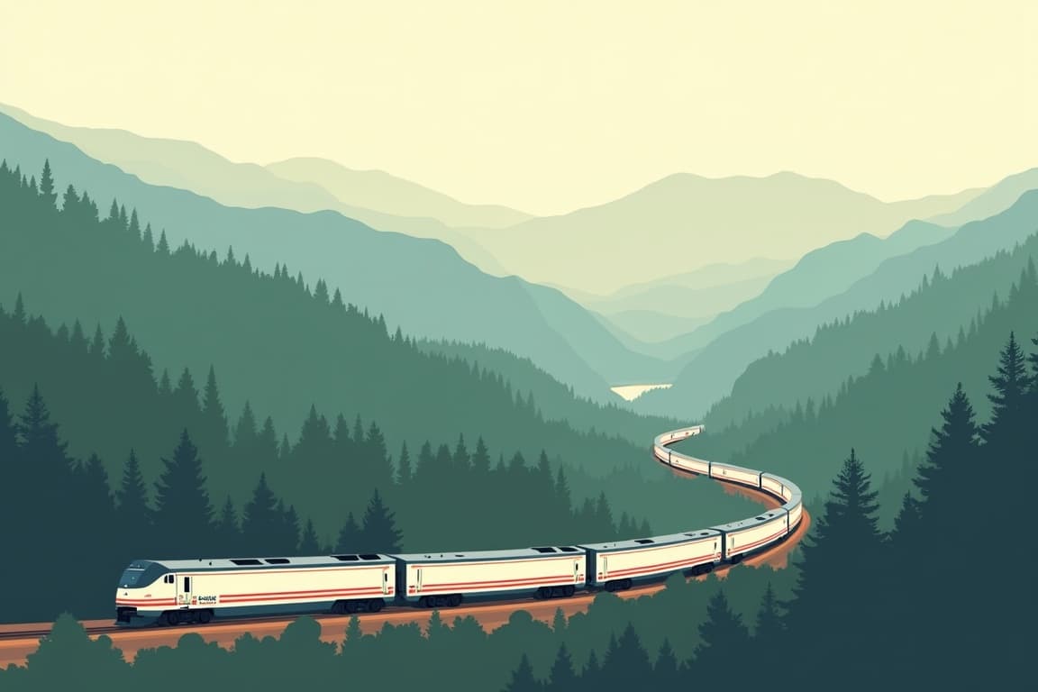 Illustration of Adirondack Mountains and Eastern Canada