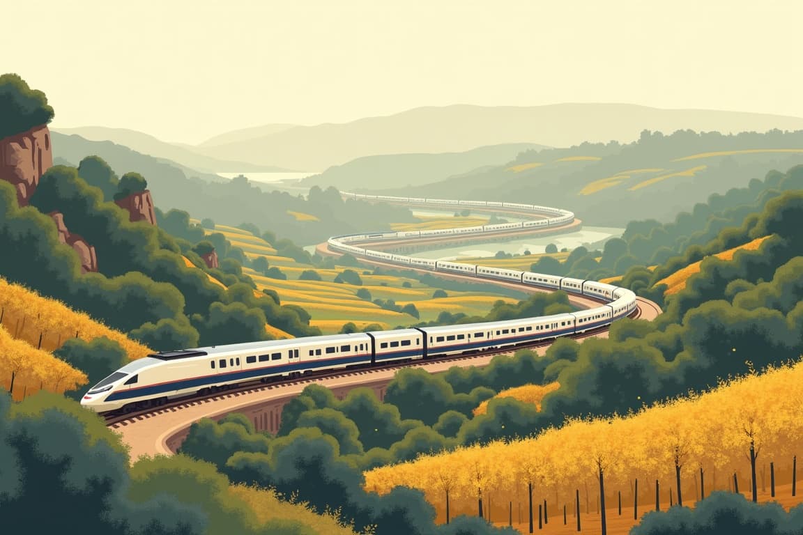 Illustration of Al Ándalus: Zugreise durch Spanien | Santiago de Compostela - Sevilla