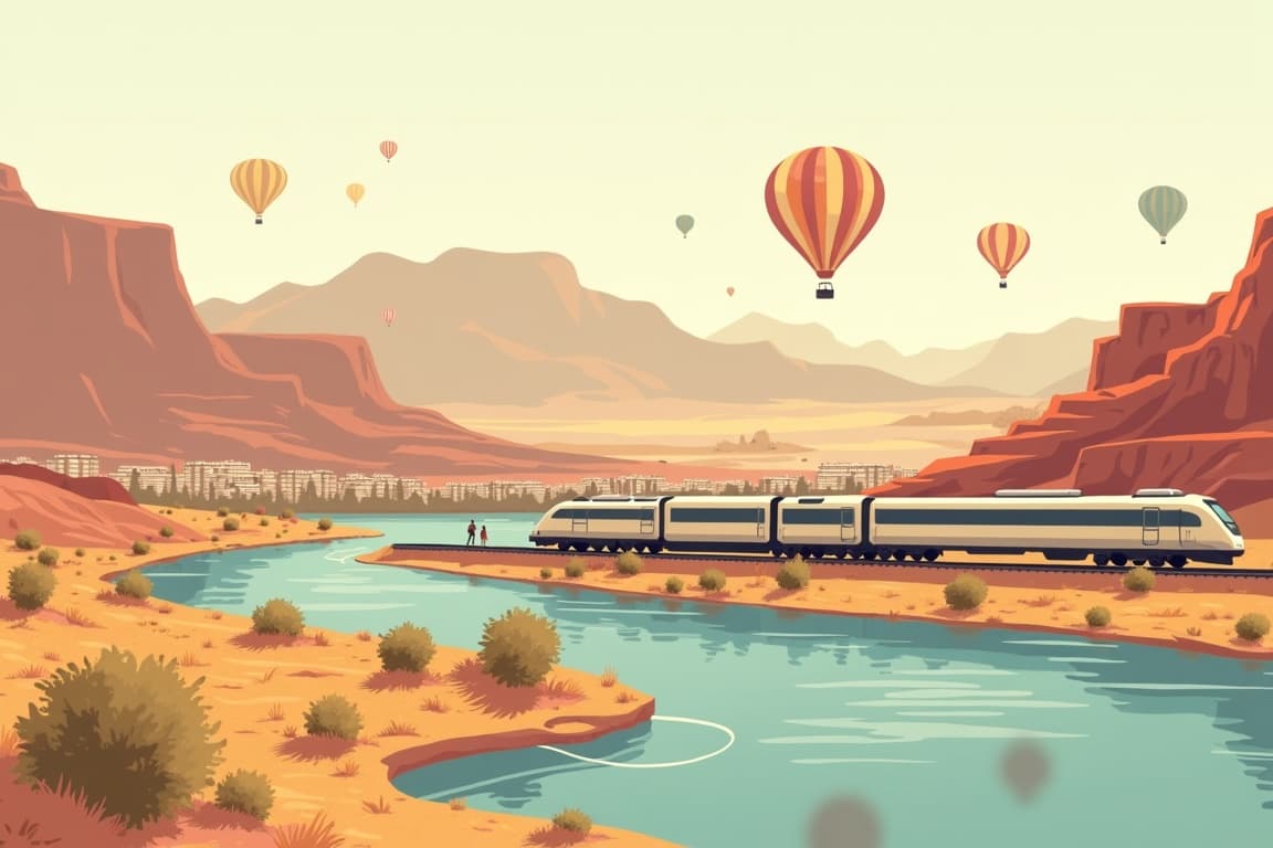 Illustration of Albuquerque Balloon Fiesta ft. California Zephyr