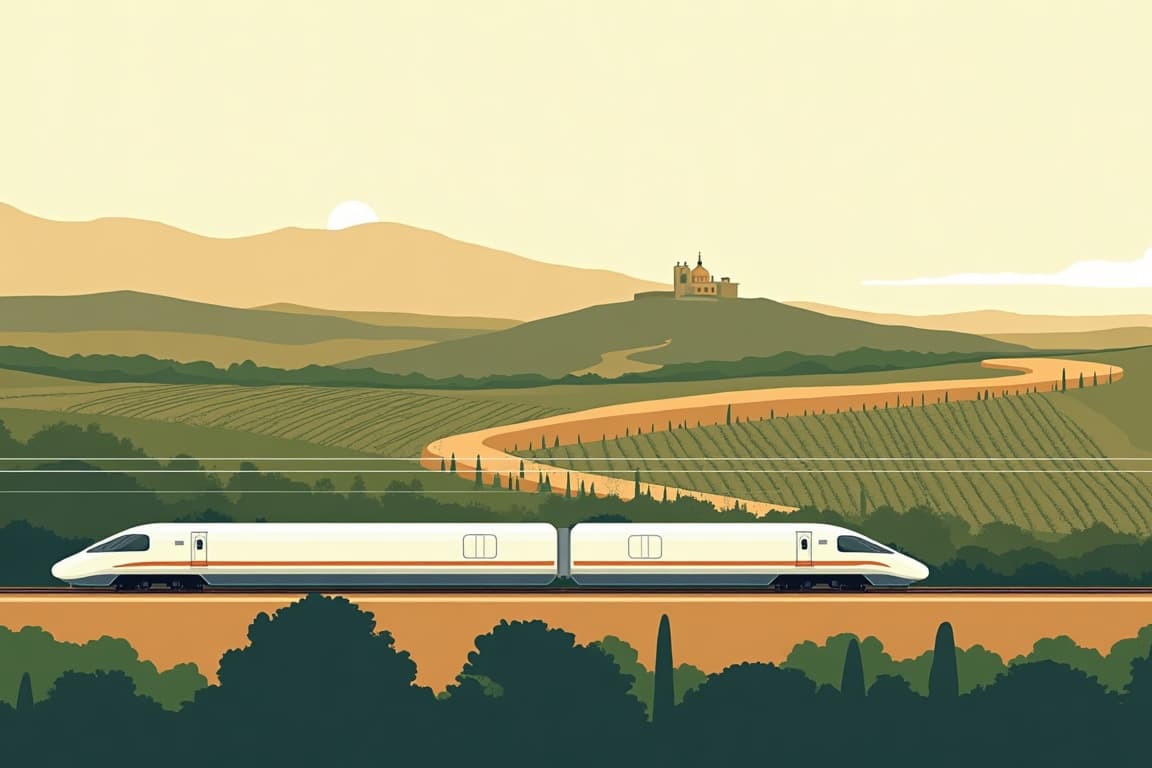 Illustration of Atlantic Spain & Rioja by First Class Rail