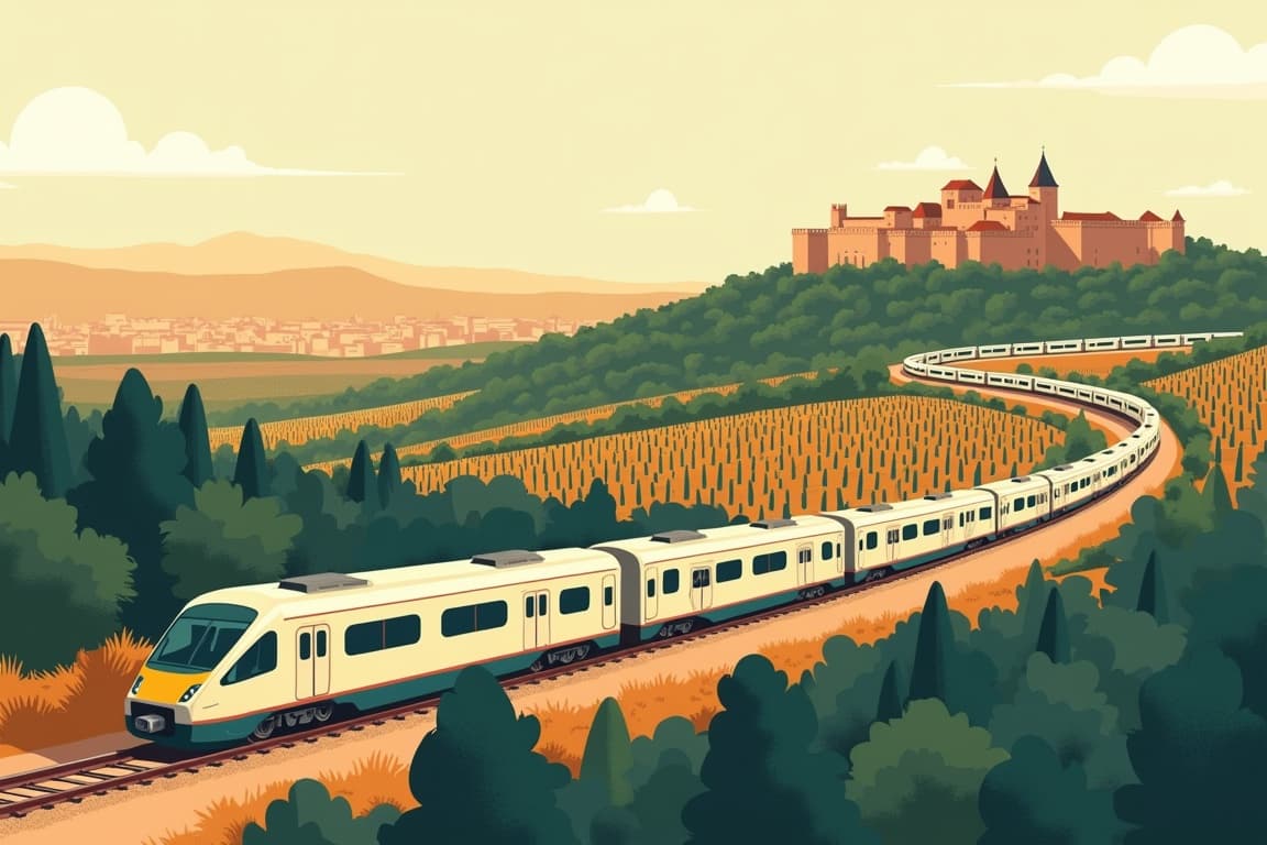 Illustration of Barcelona, Carcassonne, Bordeaux, and Paris