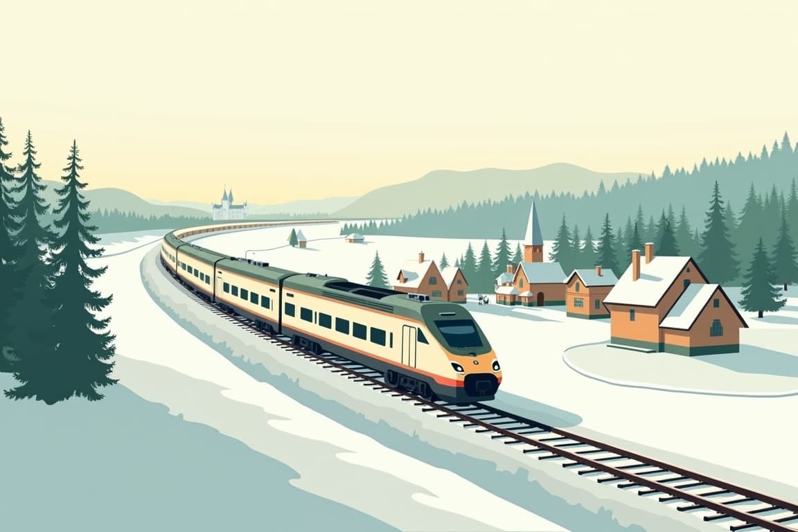 Illustration of Bavarian Christmas Markets