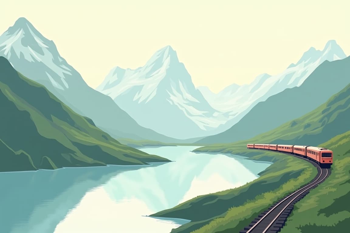 Illustration of Bernina Express St. Moritz - Tirano - Chur