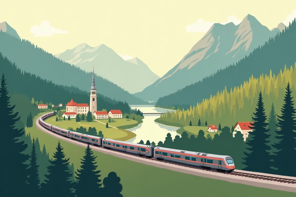 Illustration of Best of France, Switzerland and Italy