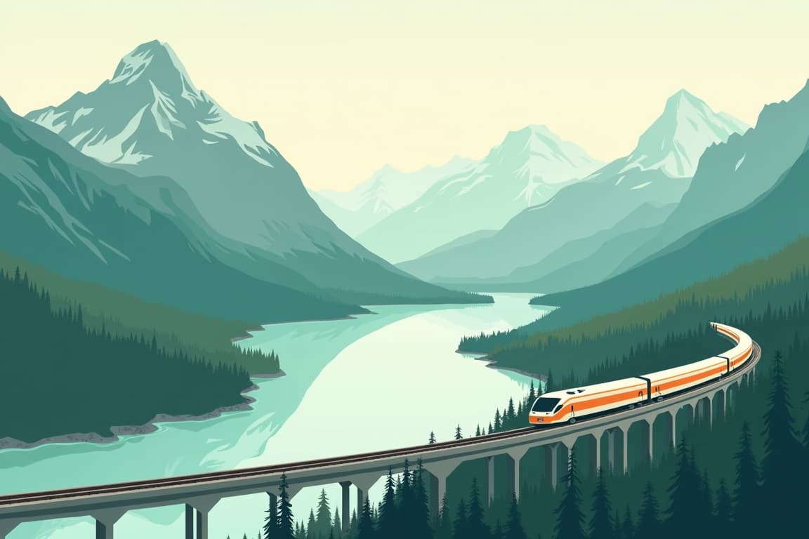 Illustration of Canada, Niagara Falls & the Rocky Mountains