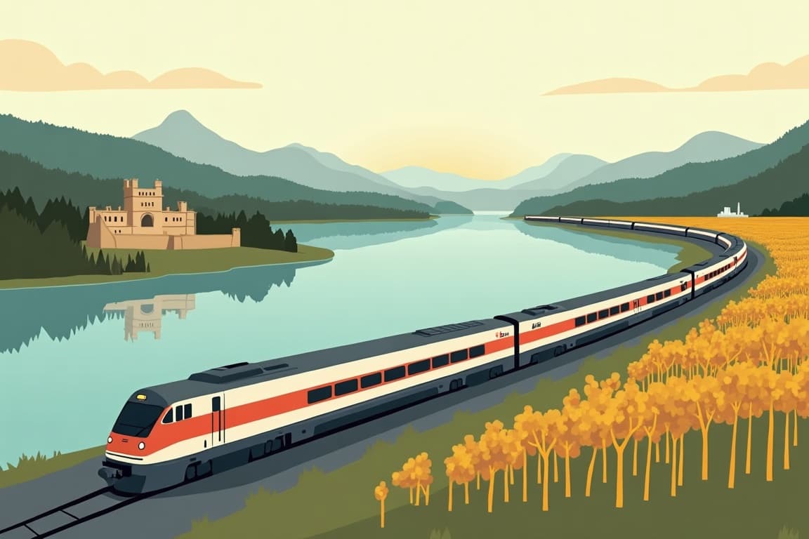Illustration of Canadian History and Culture by Train