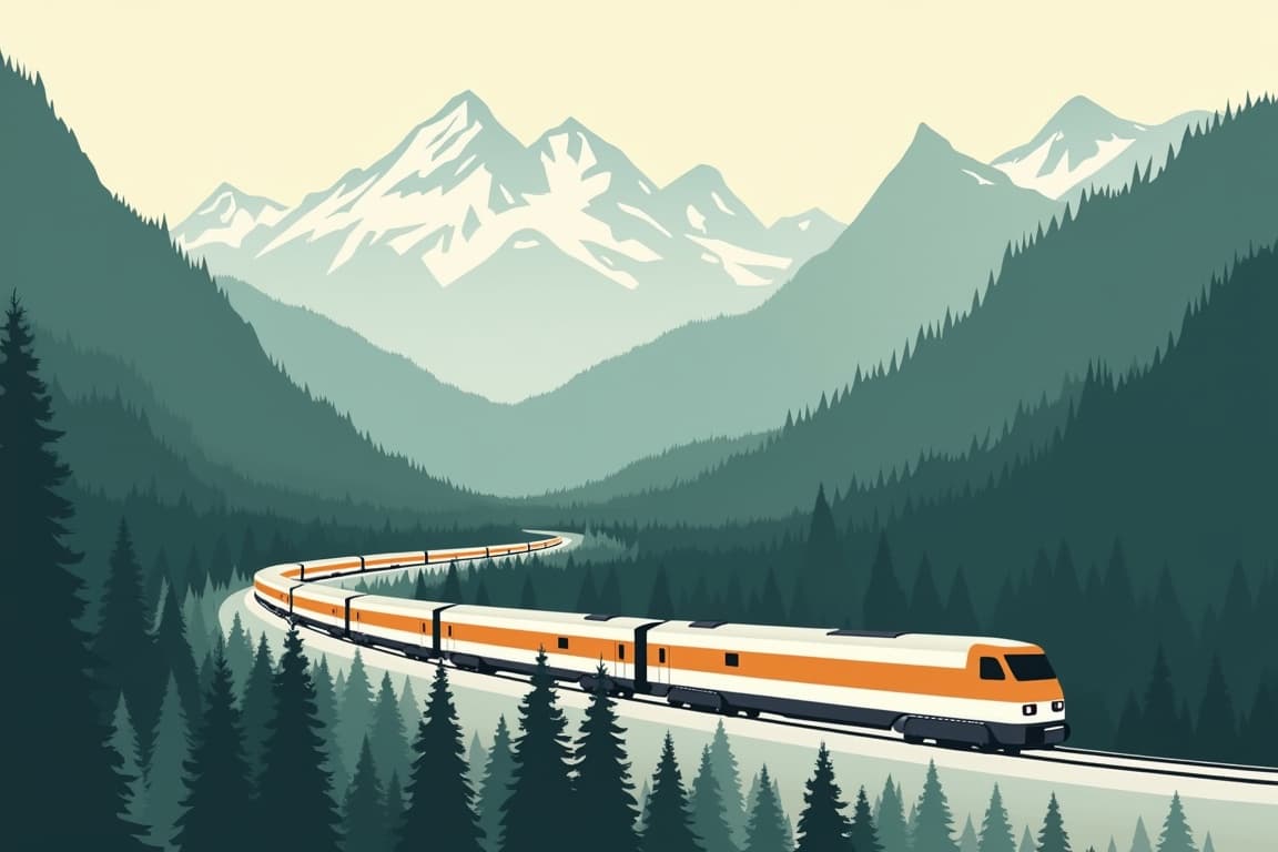 Illustration of Classic Canada and Rockies Eastbound