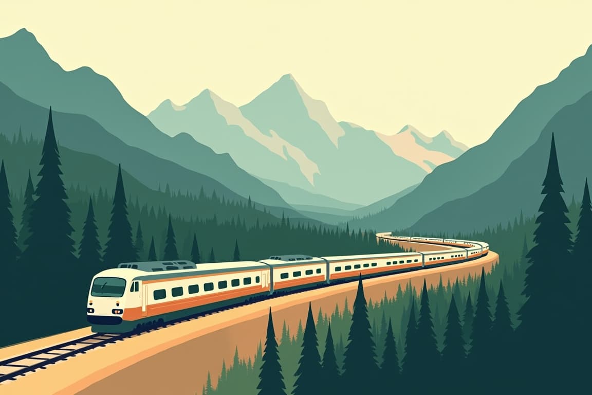 Illustration of Classic Canada and Rockies Westbound