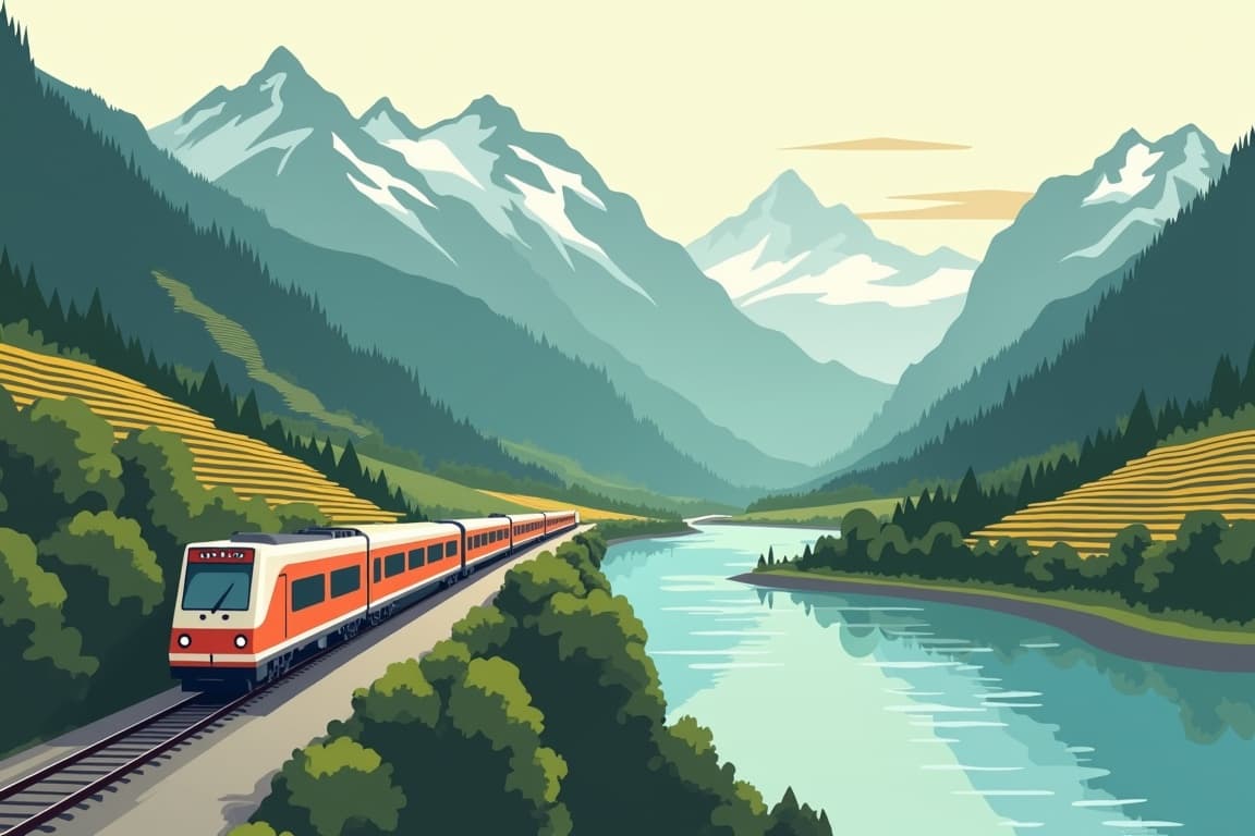 Illustration of Classic Glacier Express