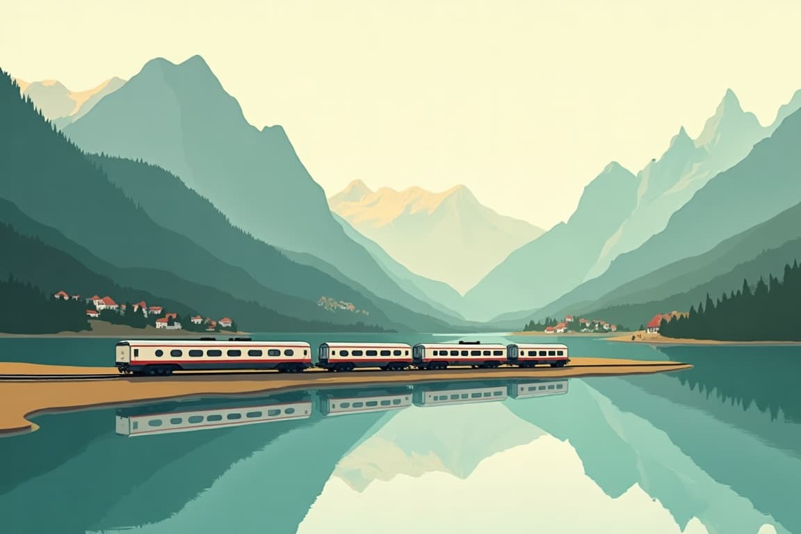 Illustration of Classic Lake Lucerne & Gotthard Express