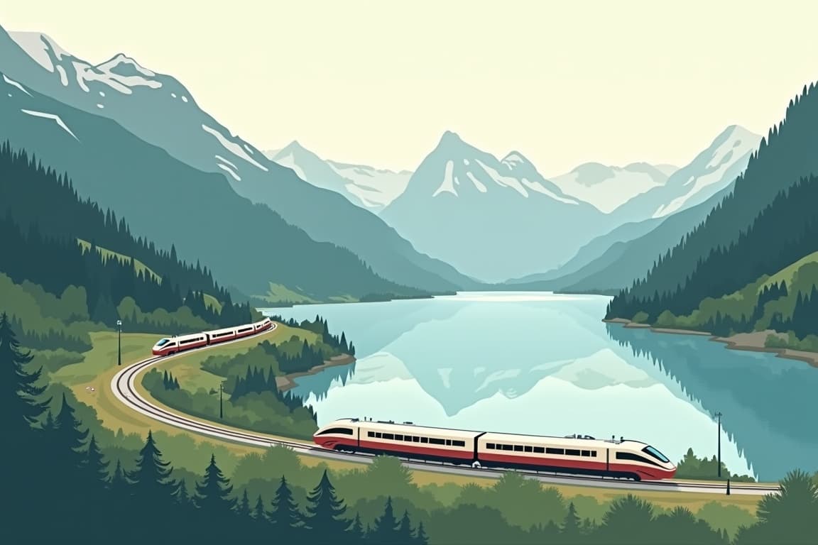 Illustration of Classic Lake Lucerne & Gotthard Express