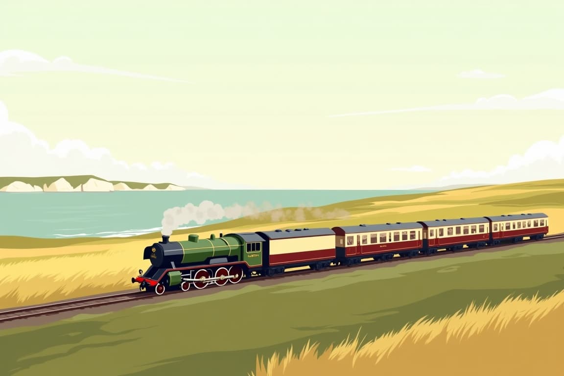Illustration of Day trip: Golden Age of Travel by Steam on the Belmond British Pullman