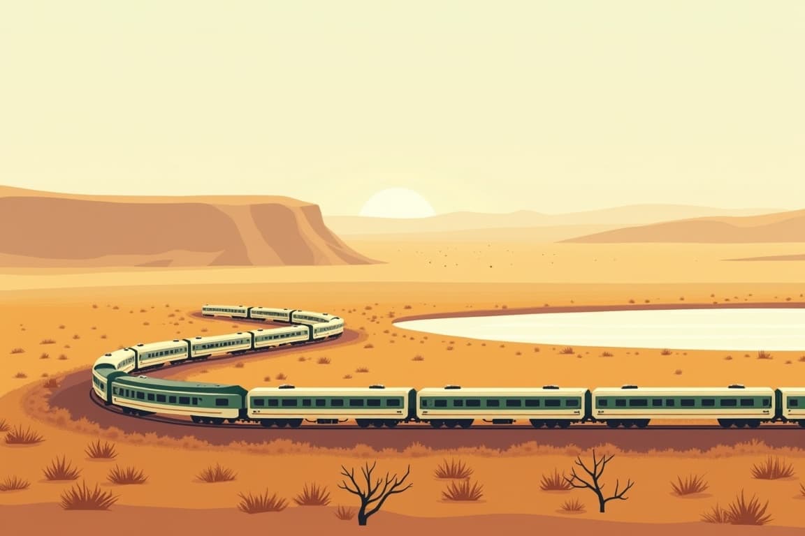 Illustration of Die Vielfalt des südlichen Afrikas: Namibia, die Viktoriafälle und Rovos Rail