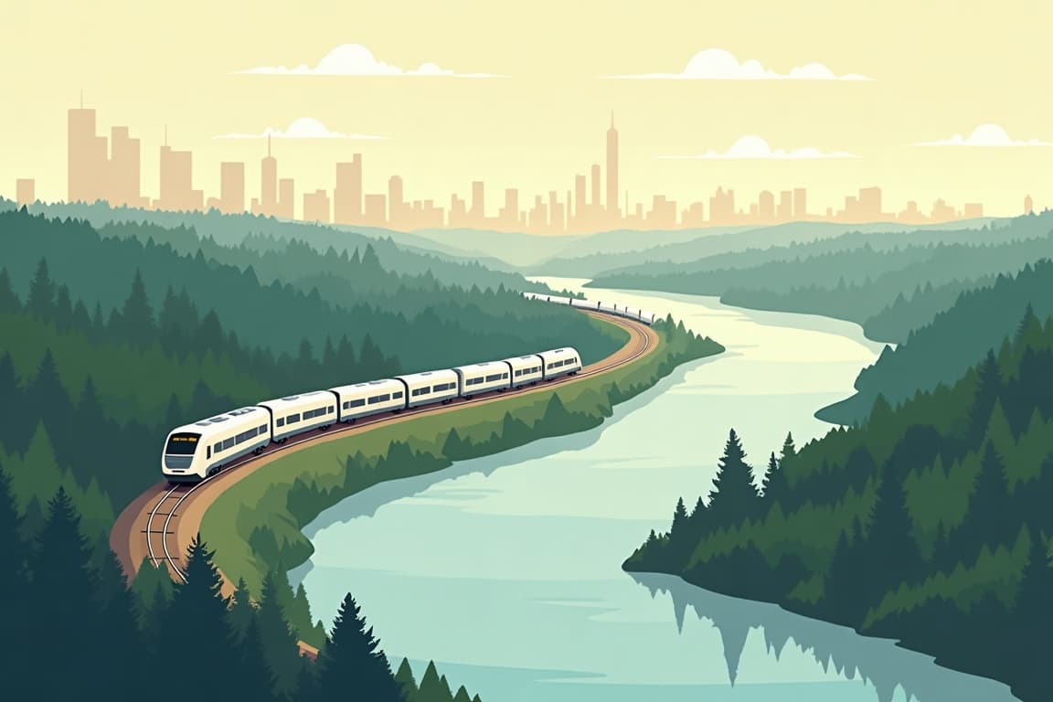 Illustration of Eastern Canada Rail & Cruise