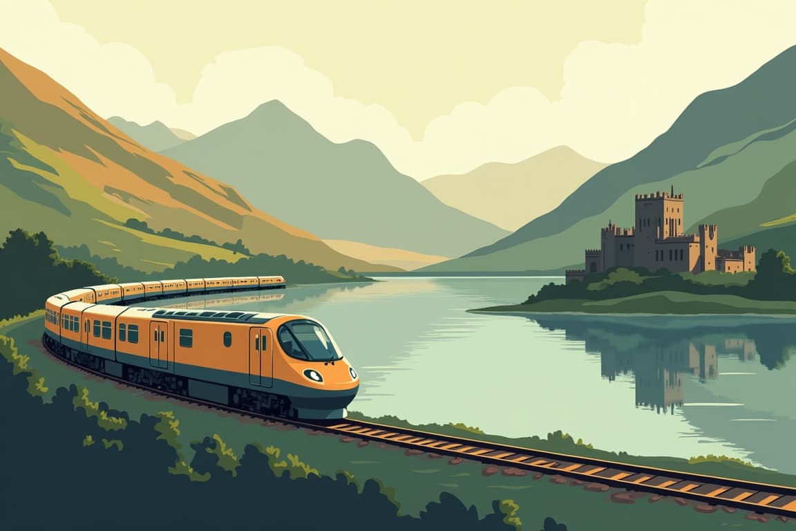 Illustration of Edinburgh, the Highlands and Islands