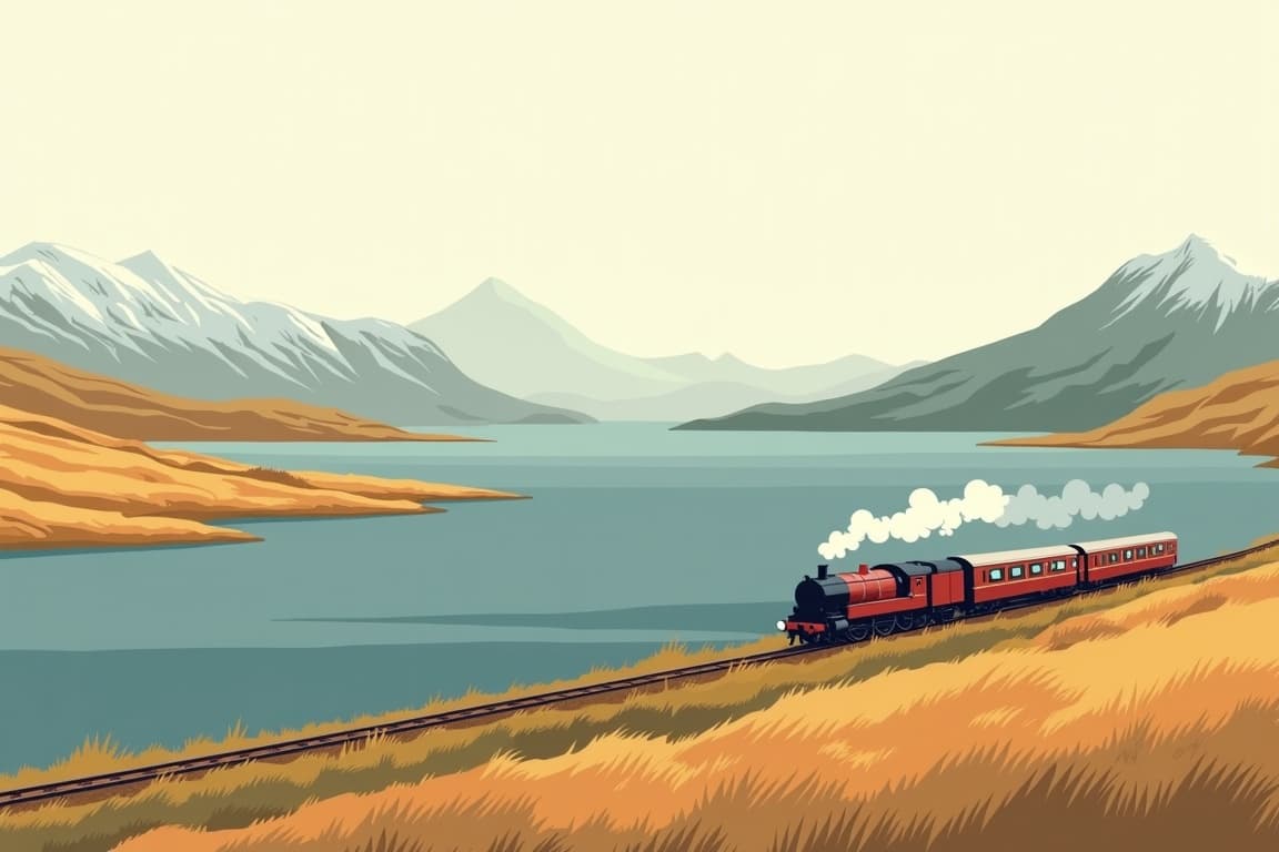 Illustration of Edinburgh, the Jacobite & Isle of Skye