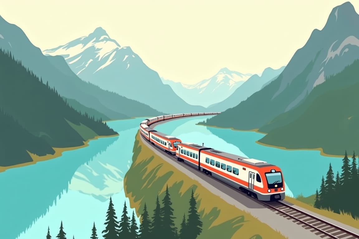 Illustration of Essential Canadian Rockies Eastbound