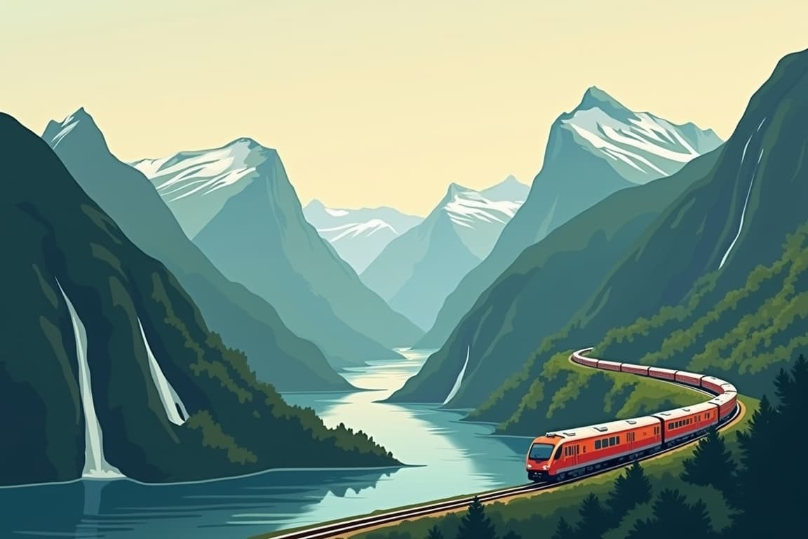Illustration of Essential Fjords and the Norwegian Coast