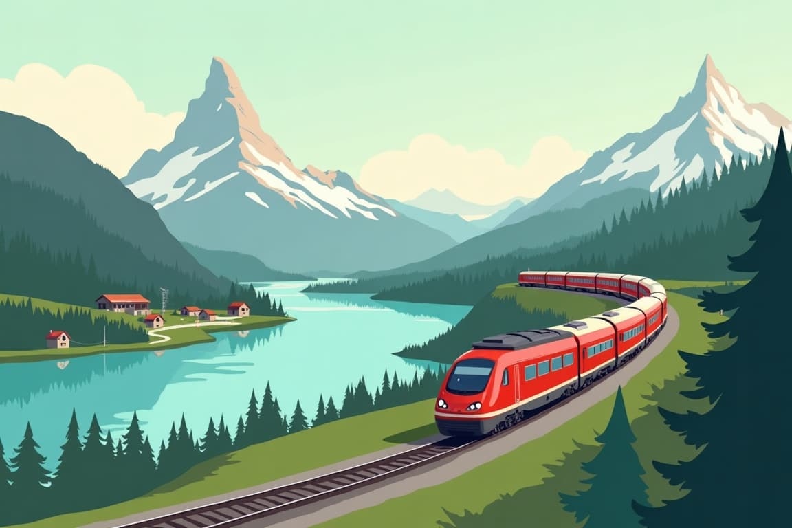 Illustration of Essential Switzerland: Glacier Express & Zermatt