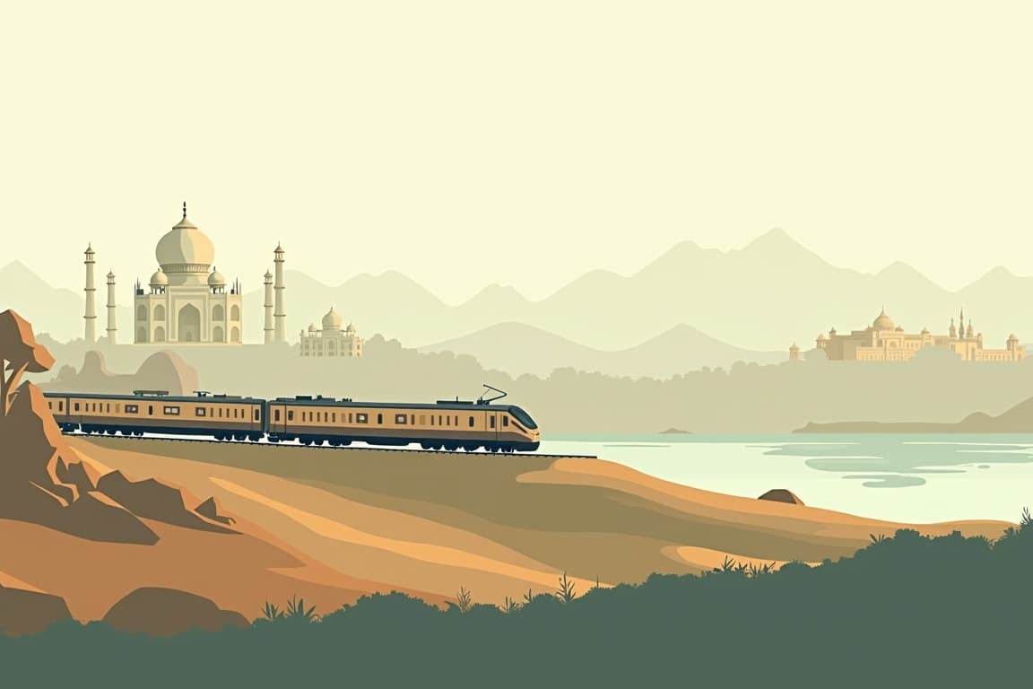 Illustration of Exclusive India's Golden Triangle & Oberoi Hotels