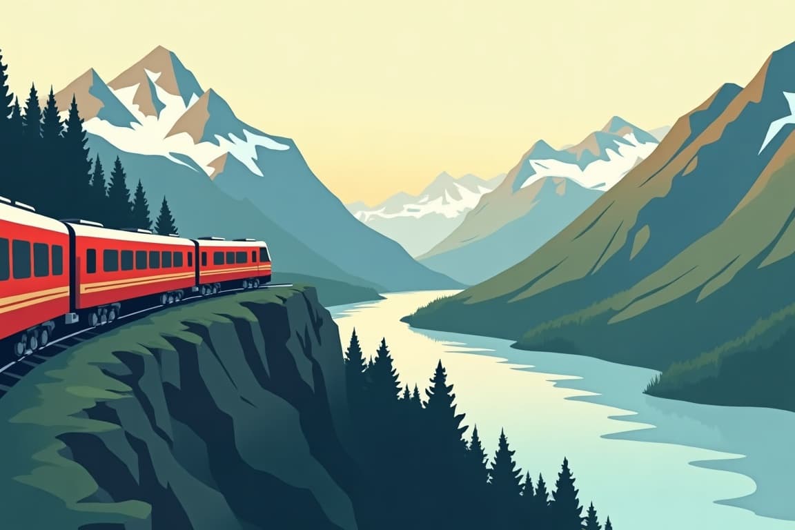 Illustration of Exploring Western Canada with Rocky Mountaineer