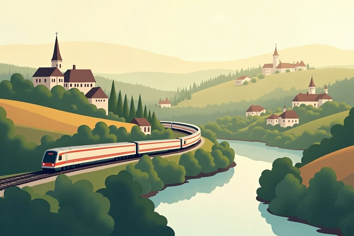 Illustration of Fairytale Bavaria & Three Rivers Cruise