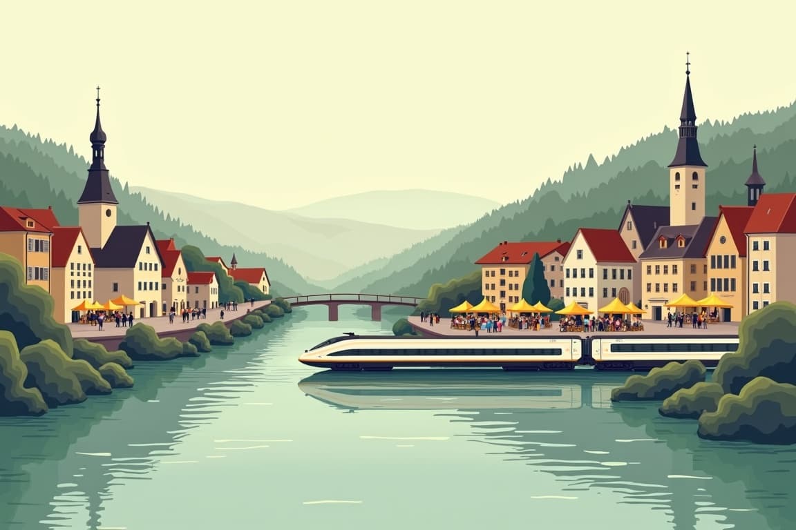 Illustration of Festive Markets of the Rhine & Alsace