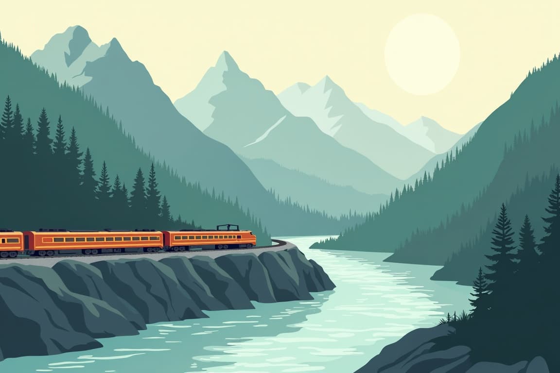 Illustration of First Passage to the West Excursion Banff