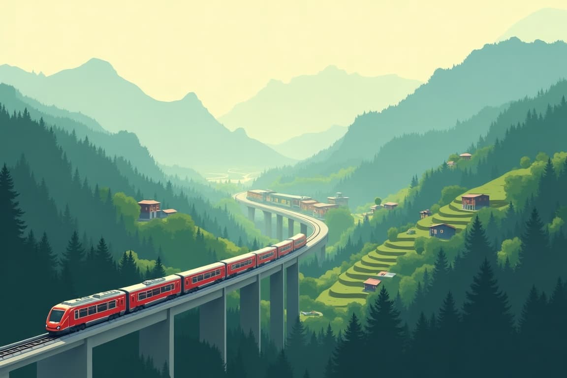 Illustration of Geheimnisvolle Schönheiten: Per Zug und Schiff durch Süd-China und Nord-Laos