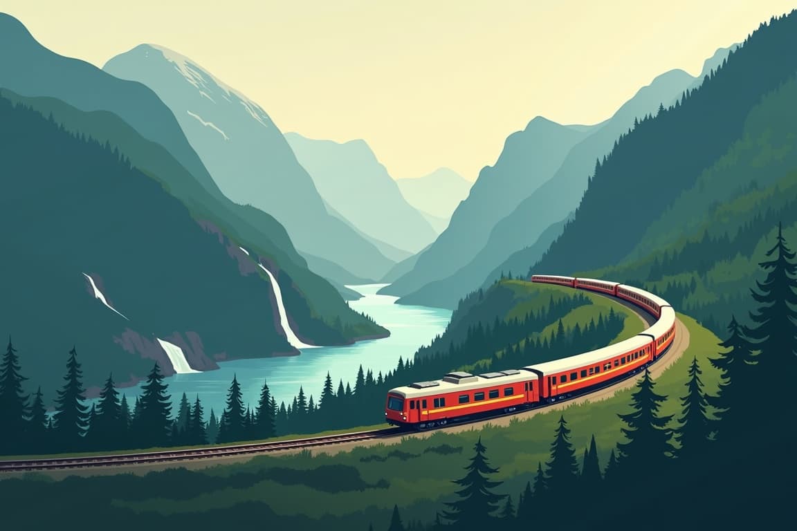 Illustration of Geirangerfjord & the Wonders of Norway