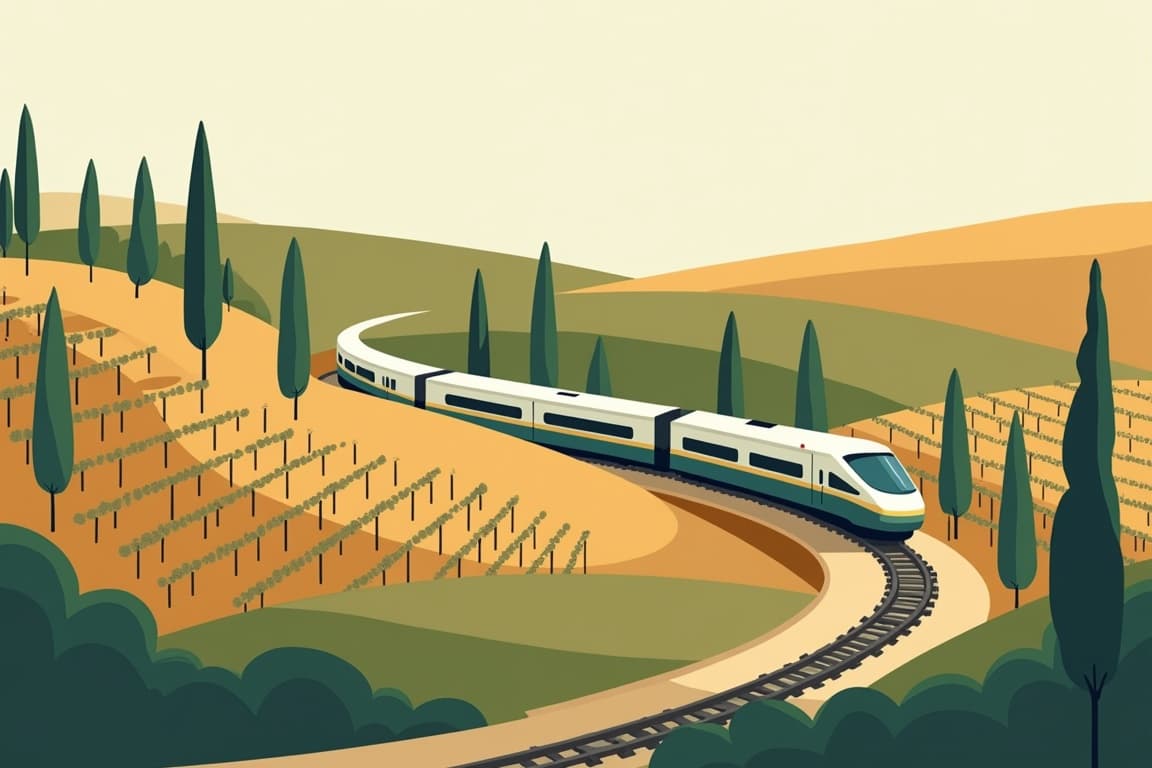 Illustration of Gems of Tuscany Tour & Italy, France, Spain Cruise