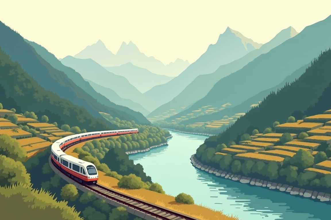 Illustration of Glacier Express & Jewels of the Rhine