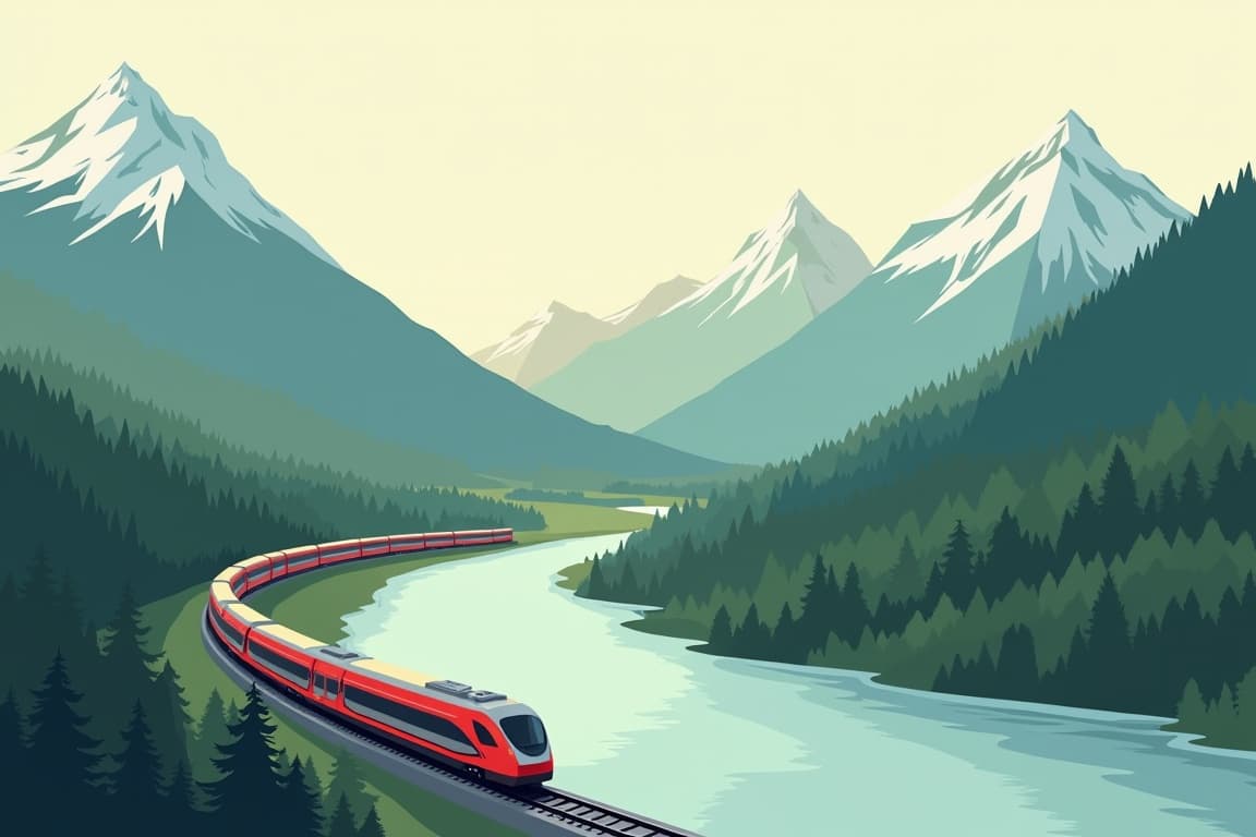 Illustration of Glacier Express & Treasures of the Rhine