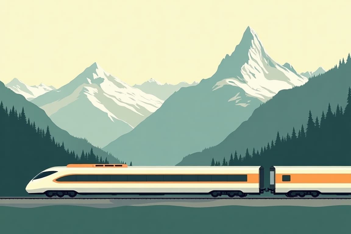 Illustration of Glacier Express Excellence Class, Bernina Express & St Moritz