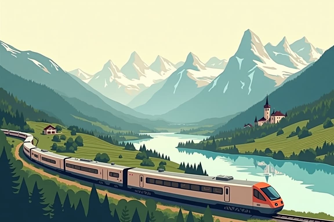 Illustration of Glacier Express Excellence Class