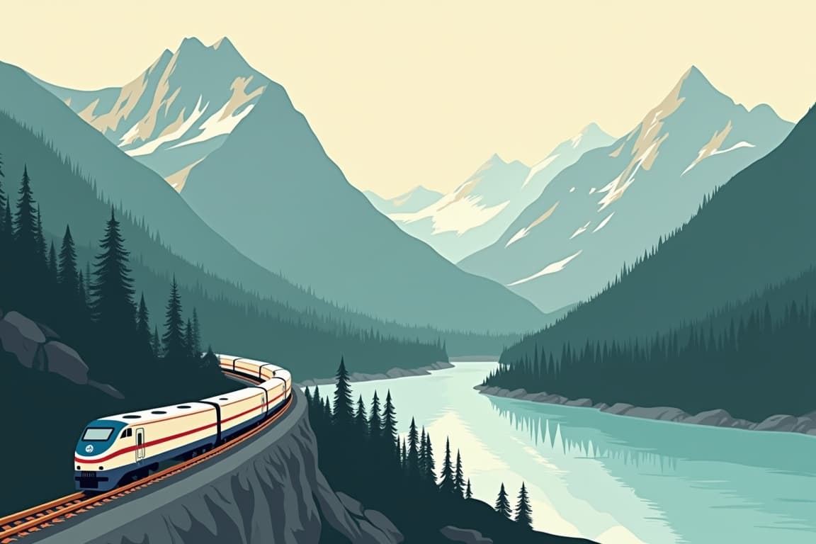 Illustration of Glacier National Park Express