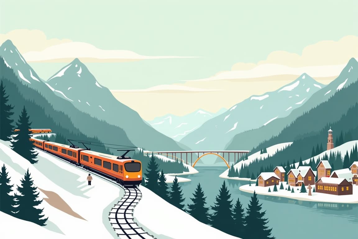 Illustration of Golden Eagle Danube Express - Christmas Markets of Central Europe from Budapest with Zurich and Paris