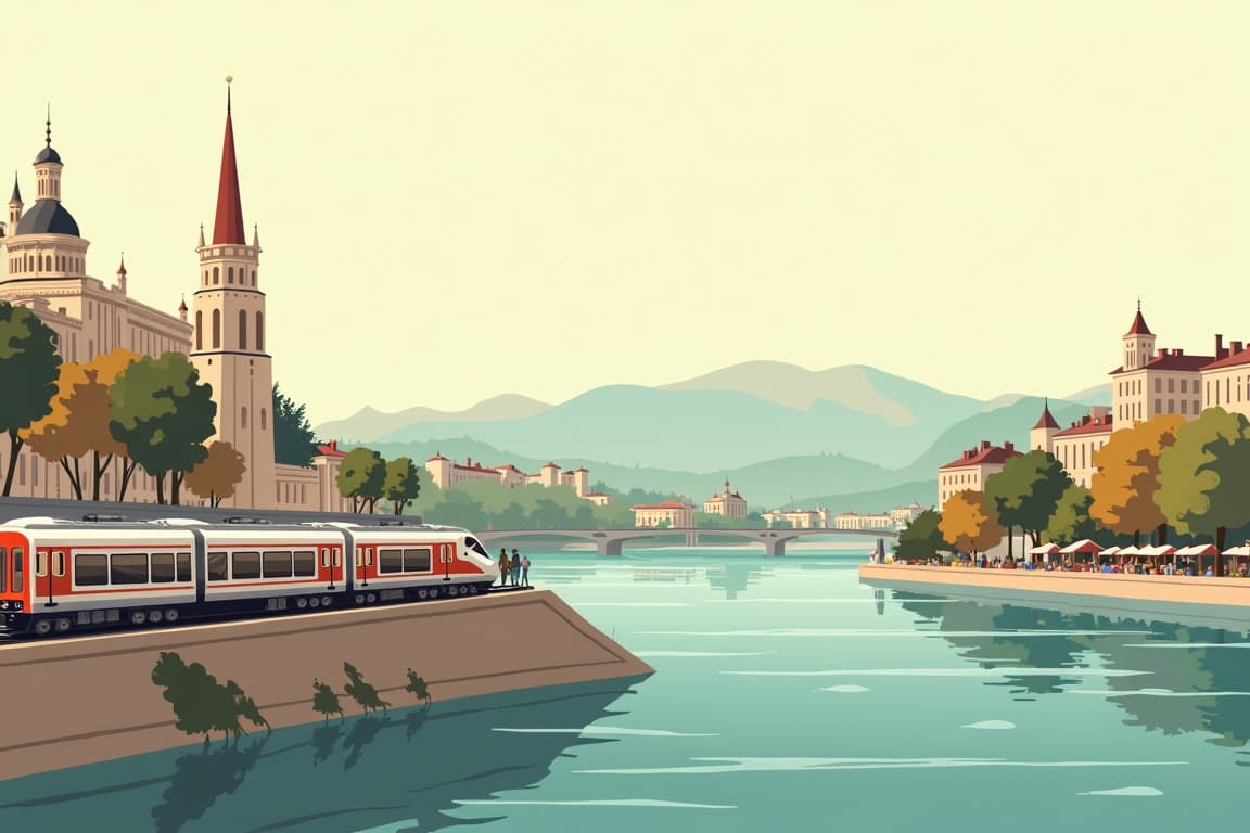 Illustration of Golden Eagle Danube Express - Christmas Markets of Central Europe from Budapest with Cologne, Basel, and Paris