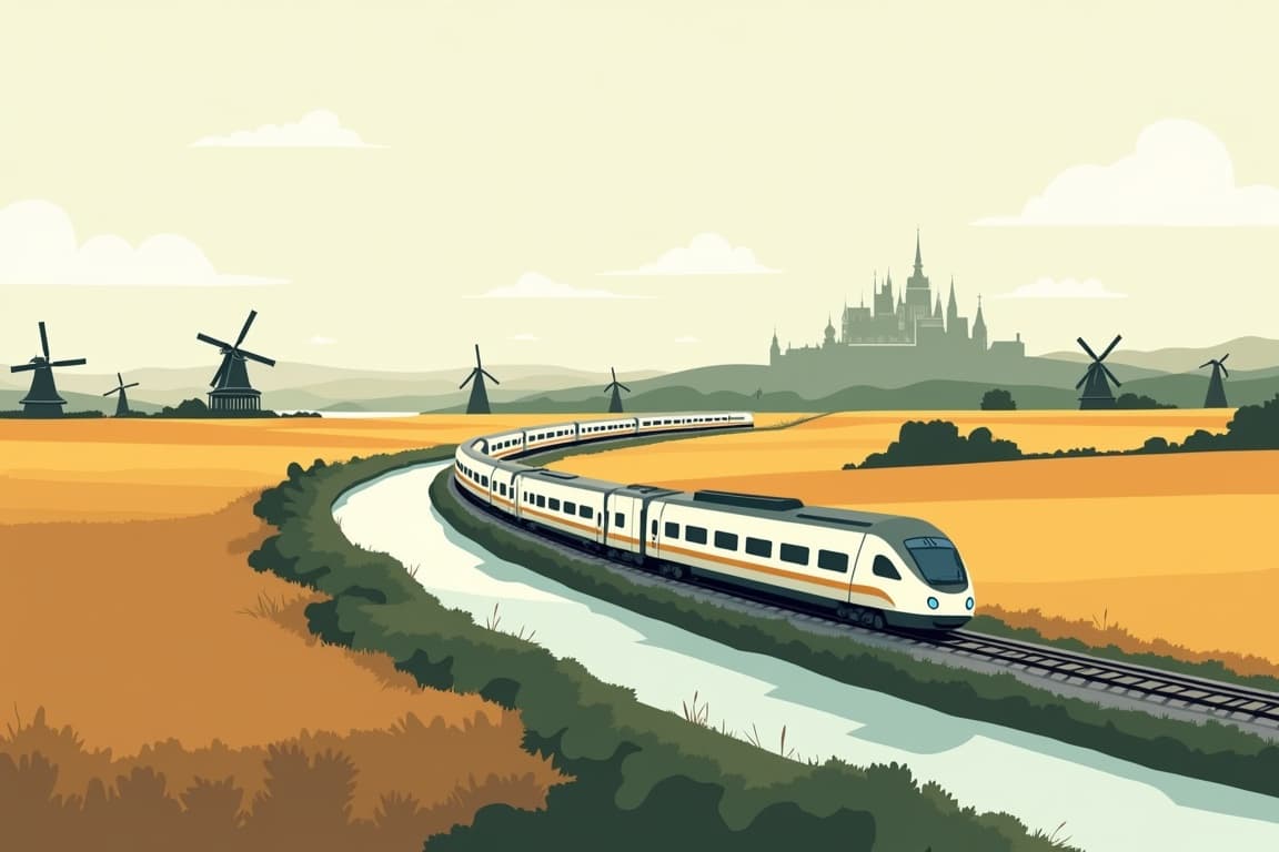Illustration of Grand Amsterdam and Vienna via Sleeper Train