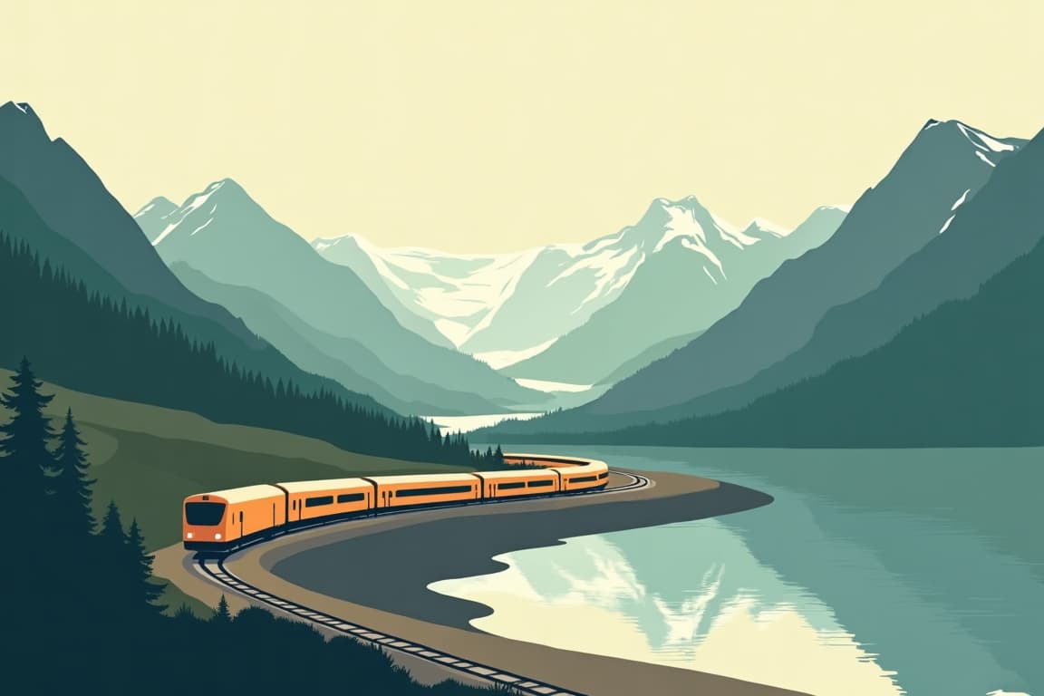Illustration of Grand Canada and Rockies Eastbound