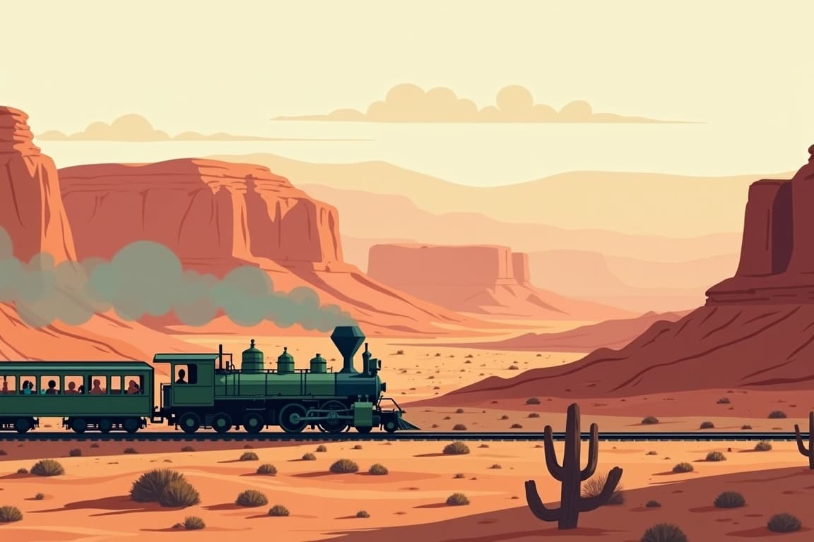 Illustration of Grand Canyon Railway Rails to the Rim Adventure - Los Angeles