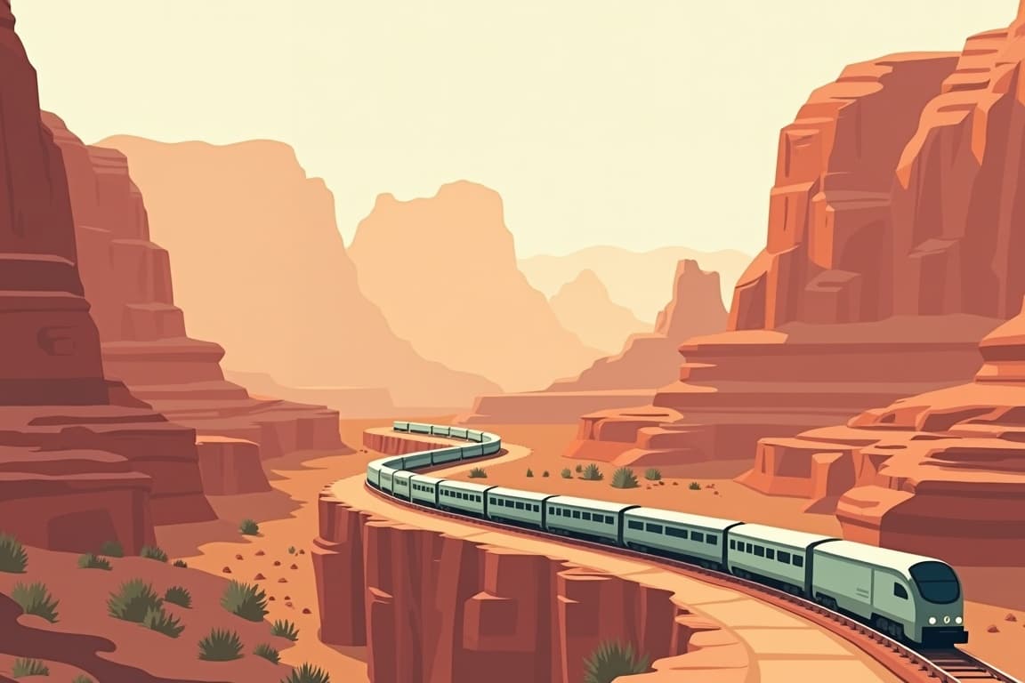 Illustration of Grand Canyon, Zion National Park, and Beyond with Las Vegas
