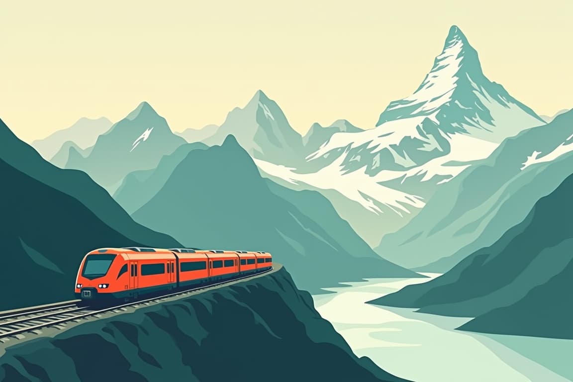Illustration of Grand Glacier Express- Excellence Class