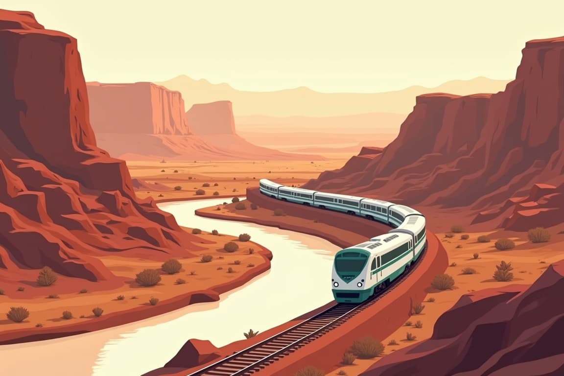Illustration of Grand National Parks of the Southwest - Bryce and Zion to the Grand Canyon