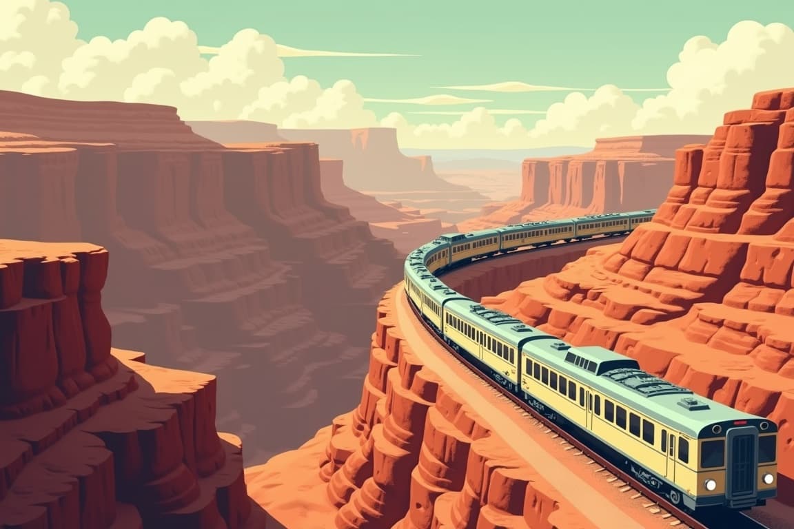 Illustration of Grand National Parks of the Southwest - Grand Canyon and Beyond