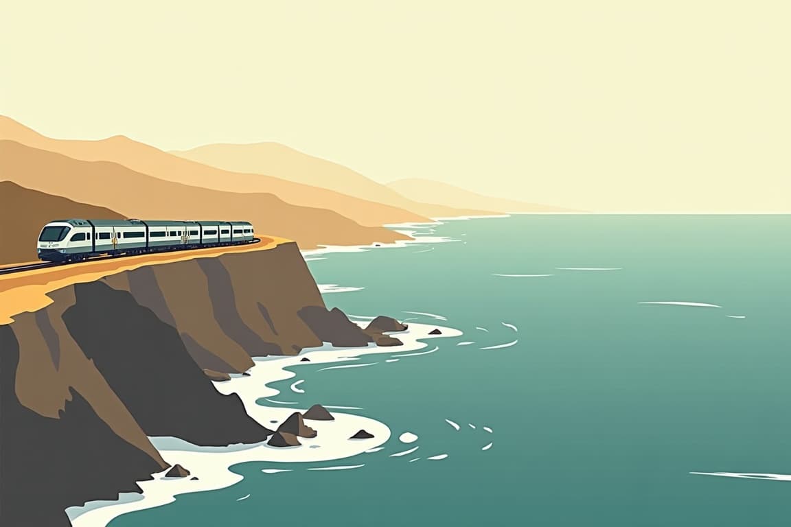 Illustration of Grand National Parks with Grand Canyon, Yosemite, and Glacier National Park Roundtrip Los Angeles