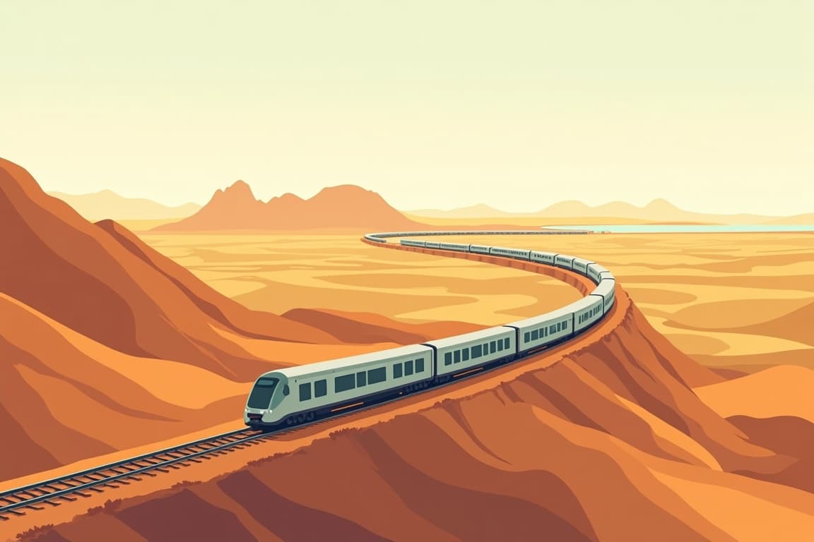 Illustration of Grand Tour of Australia Including The Ghan