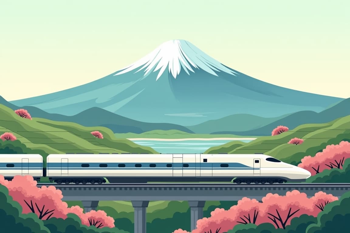 Illustration of Grand Tour of Japan by Rail