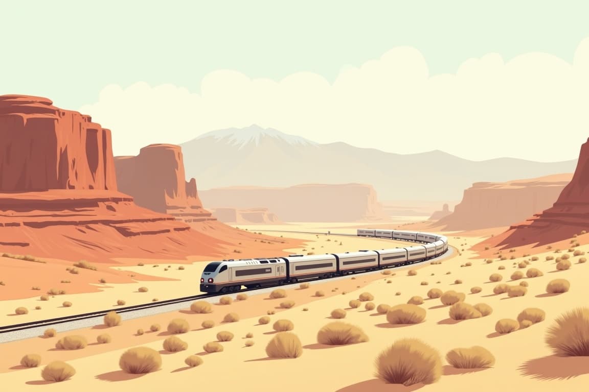 Illustration of Grand Tour of the Western States - Parks and Railroads
